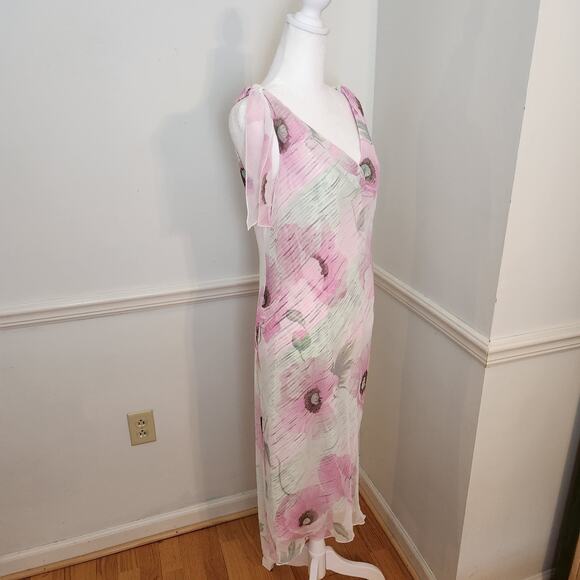 Vtg 90s Y2K Speechless Dress Size 13 Juniors Maxi Fairy Floral Pink WhimsiGoth - Picture 11 of 13